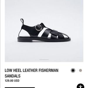 Leather Fisherman Sandals, Size 37 - Worn once!